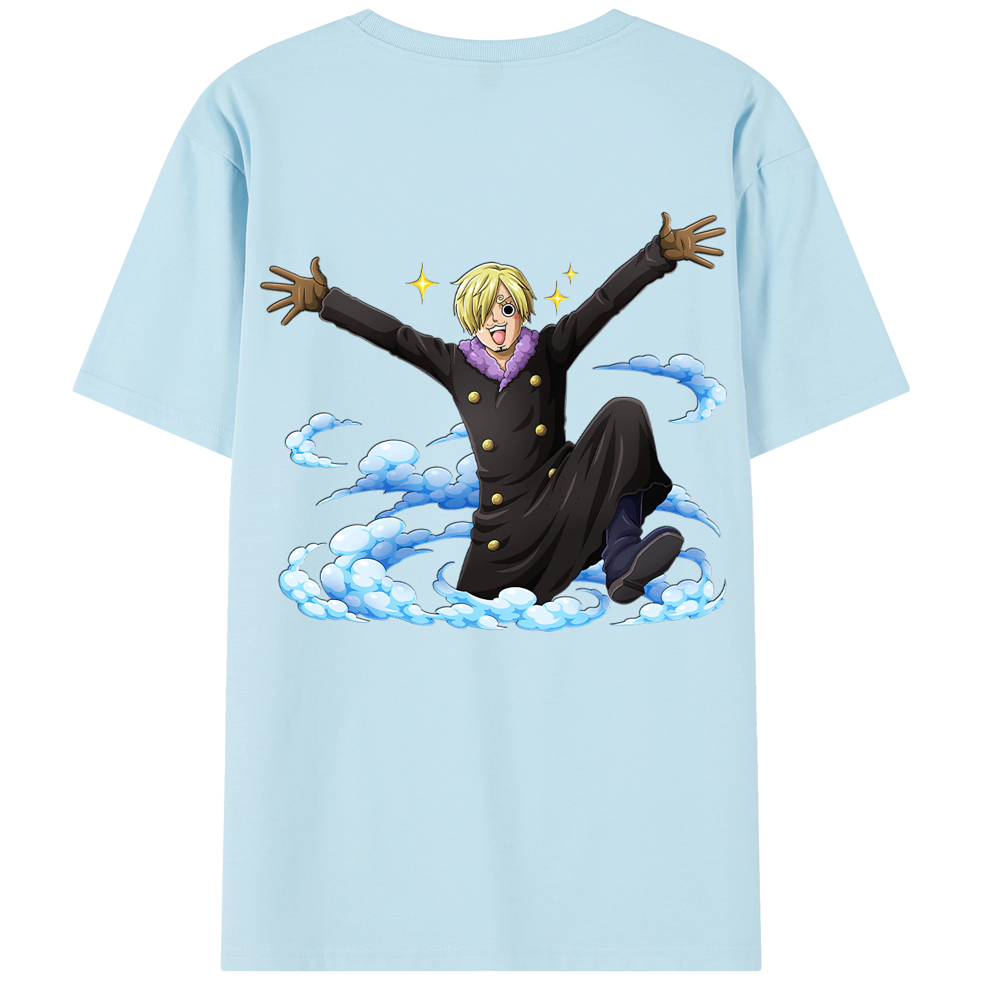 ワンピース サンジ ONE PIECE Sanji 綿100％半袖Tシャツ（背面プリント）